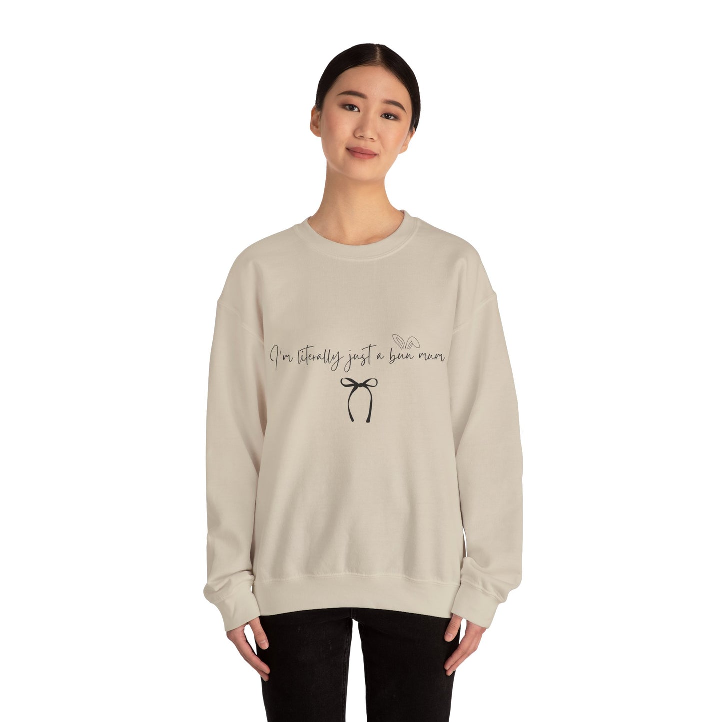 I'm Literally Just a Bun Mum Sweatshirt- Cute and Cosy Rabbit Mom Gift, Unisex Jumper, Bunny Lover Present, Rabbit Owner Apparel