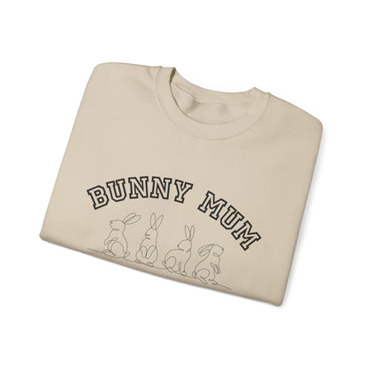 Bunny Mum Social Club Sweatshirt, Rabbit Lover Gift, Cute Bunny Sweater, Animal Mom Jumper, Funny Bunny Crewneck, Rabbit Owner Apparel