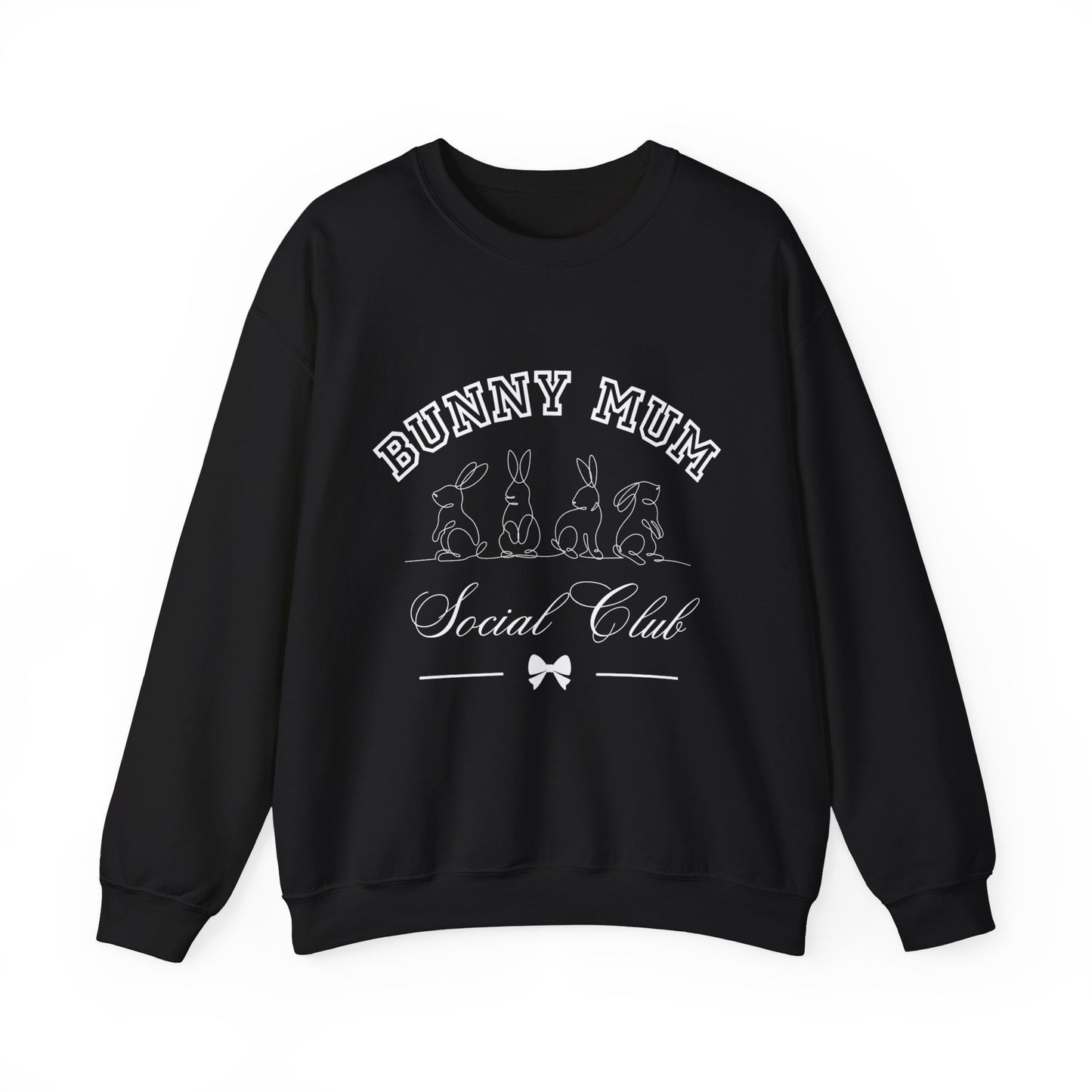 Bunny Mum Social Club Sweatshirt, Rabbit Lover Gift, Cute Bunny Sweater, Animal Mom Jumper, Funny Bunny Crewneck, Rabbit Owner Apparel