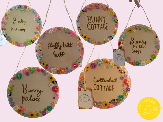 Bunny house signs