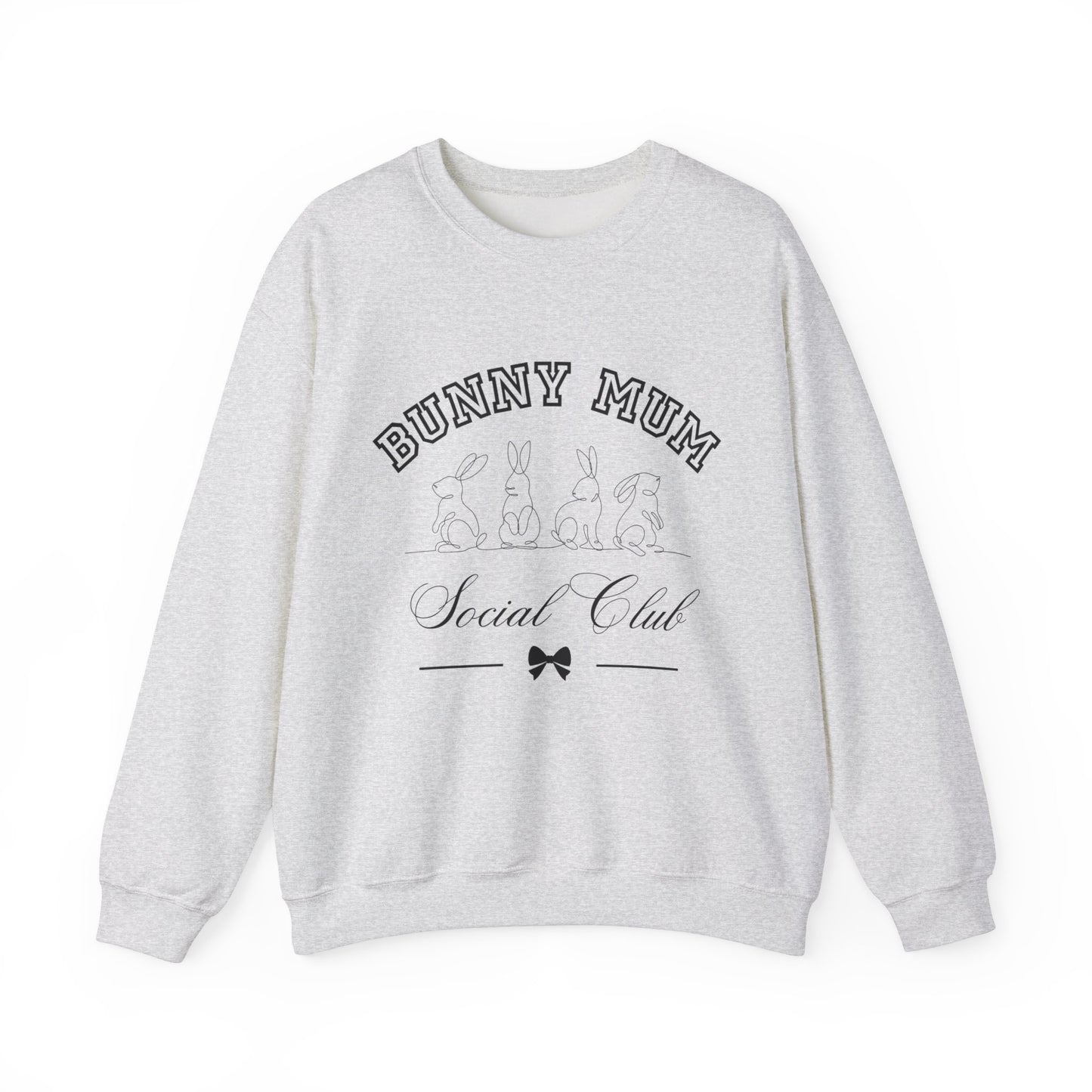 Bunny Mum Social Club Sweatshirt, Rabbit Lover Gift, Cute Bunny Sweater, Animal Mom Jumper, Funny Bunny Crewneck, Rabbit Owner Apparel