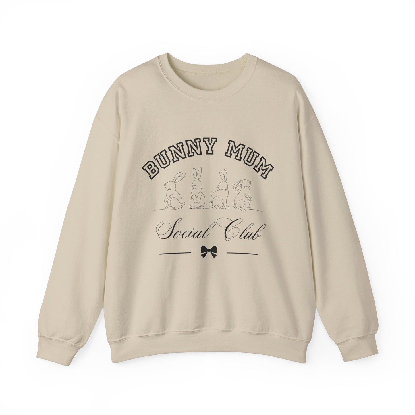 Bunny Mum Social Club Sweatshirt, Rabbit Lover Gift, Cute Bunny Sweater, Animal Mom Jumper, Funny Bunny Crewneck, Rabbit Owner Apparel