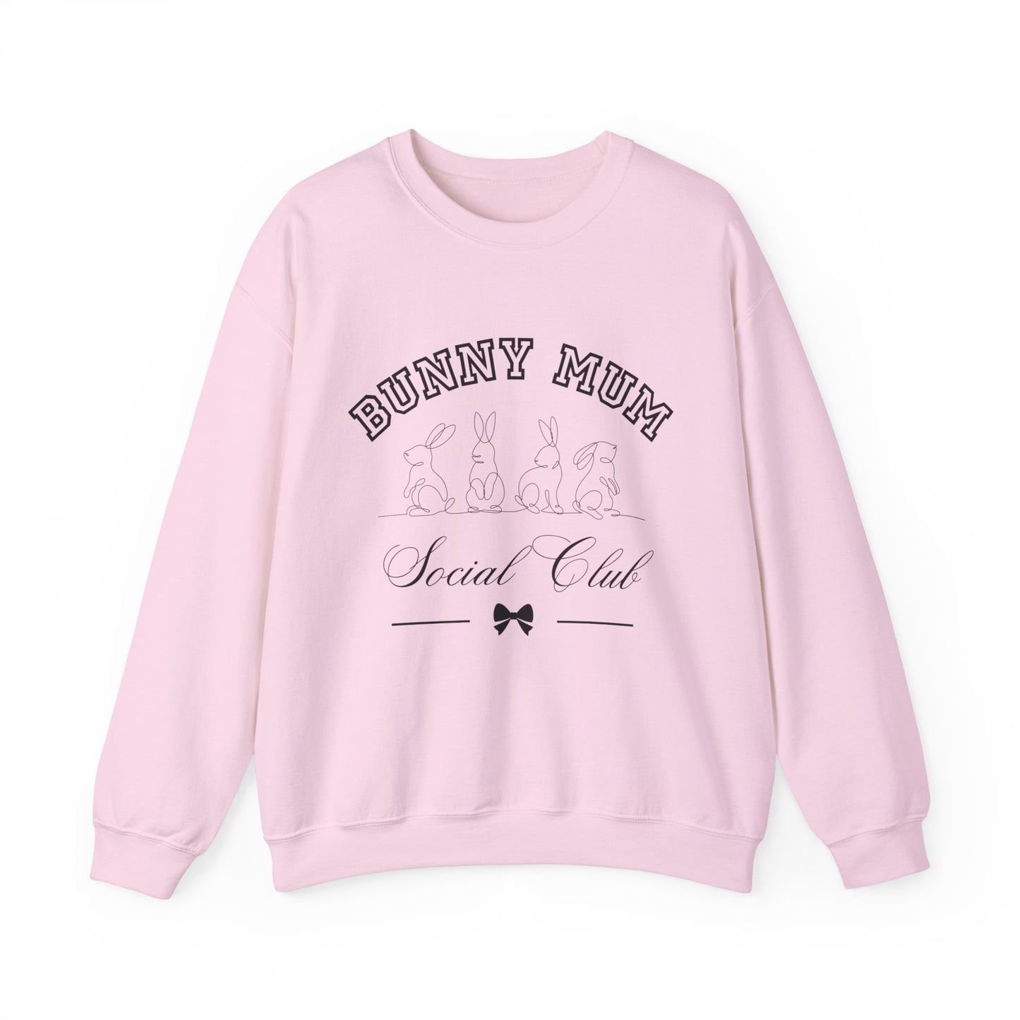 Bunny Mum Social Club Sweatshirt, Rabbit Lover Gift, Cute Bunny Sweater, Animal Mom Jumper, Funny Bunny Crewneck, Rabbit Owner Apparel