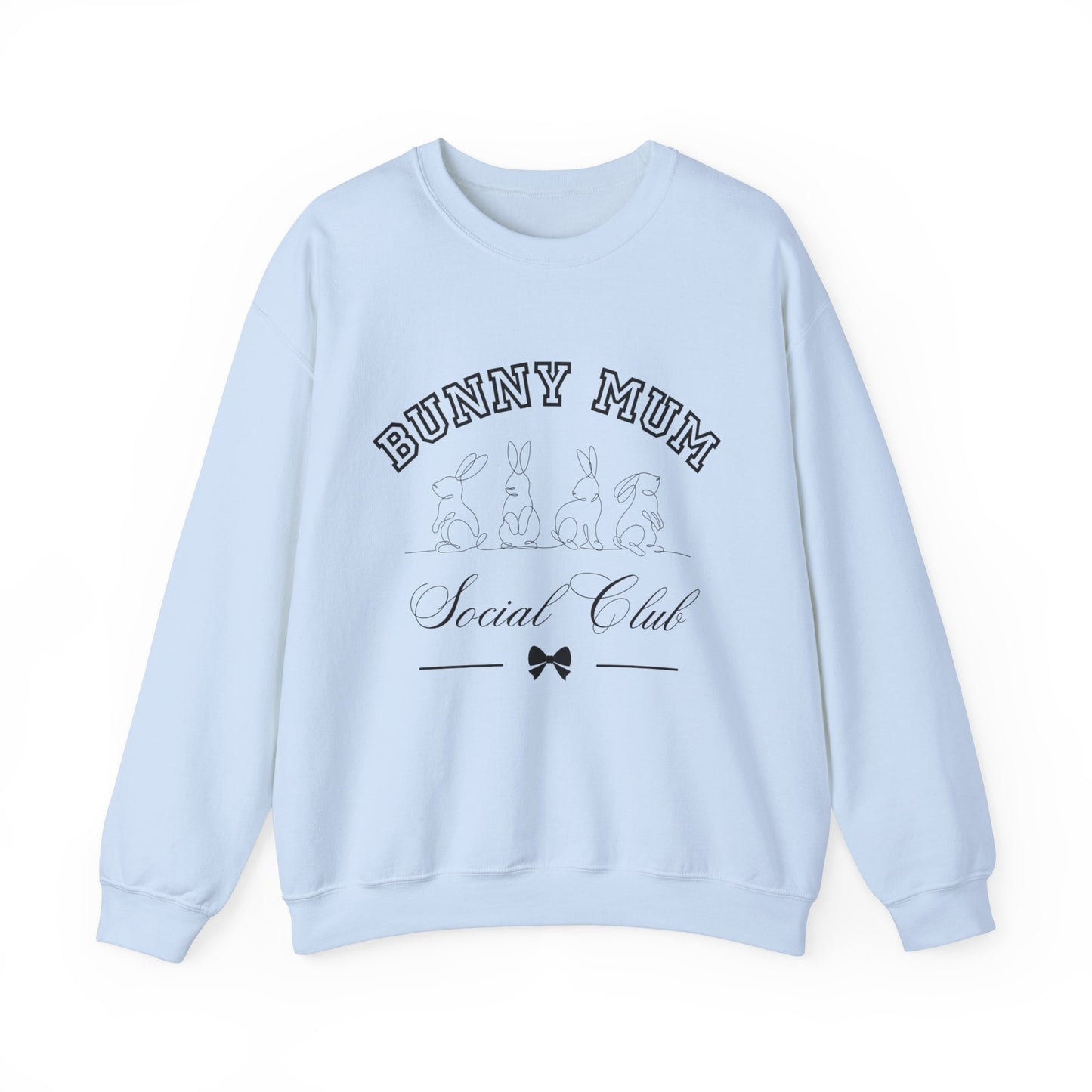 Bunny Mum Social Club Sweatshirt, Rabbit Lover Gift, Cute Bunny Sweater, Animal Mom Jumper, Funny Bunny Crewneck, Rabbit Owner Apparel